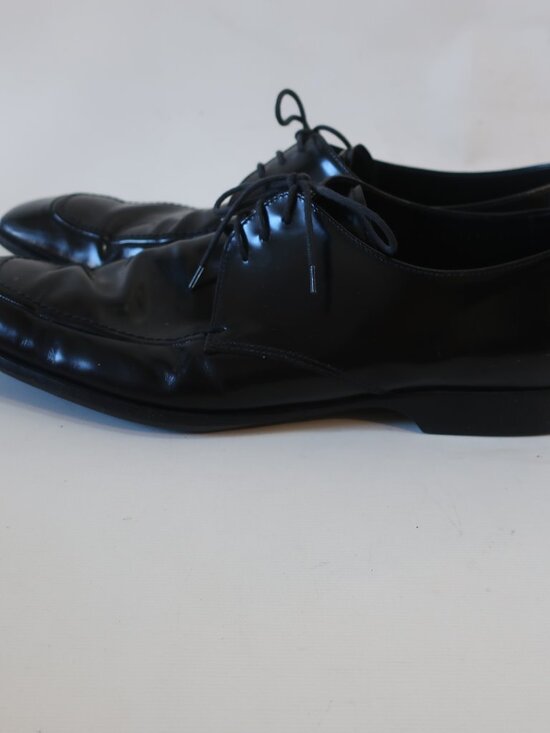 Mens Prada Black Leather Square Toe Oxford Lace Up Shoes 11 main image 16